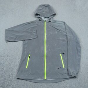 Nike Jacket Womens Medium Reflective Flash Running Full Zip Hoodie 574832-070